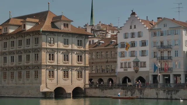 Zurich old town by the Limmat